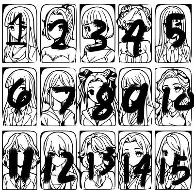 girls that look diffrent anime