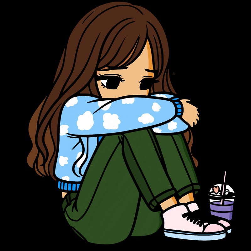 a girl  after a breakup