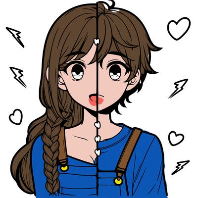 realistic girl boy split