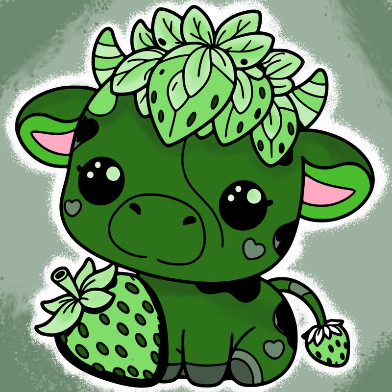 cute strawberry cow