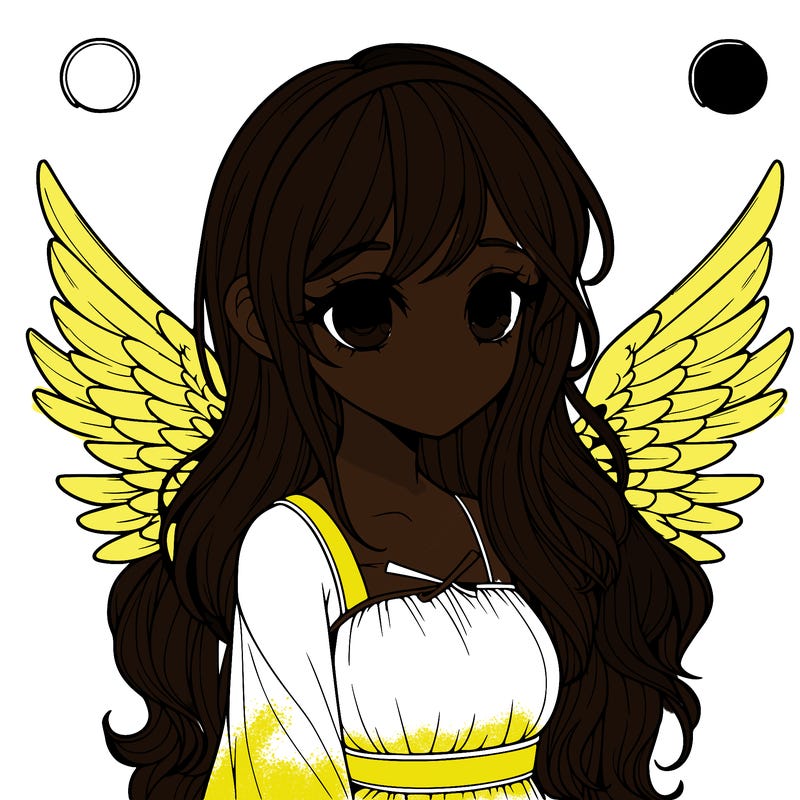 realistic girl with wings