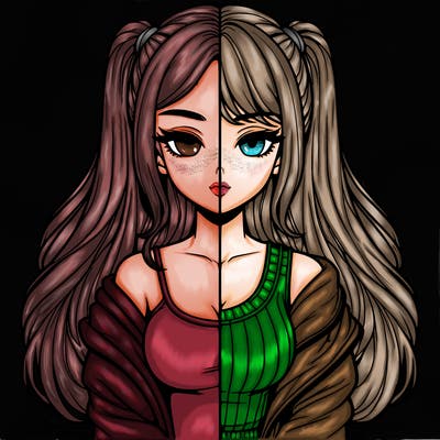 realistic girl split