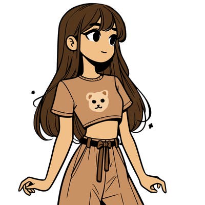 girl in a cute crop top