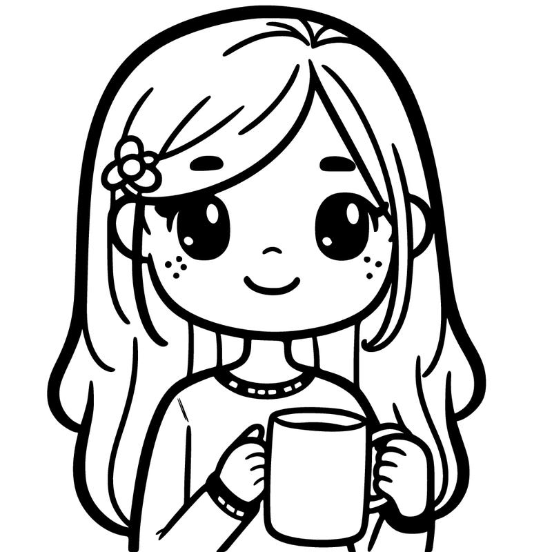 girl holding a mug