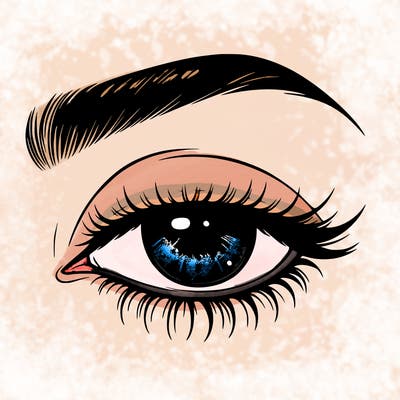 eye closed realistic