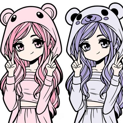 teen girl in animal costume