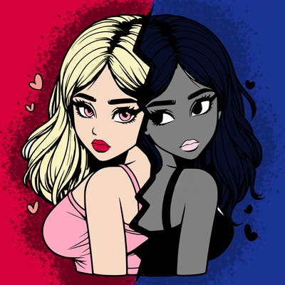 realistic girl split