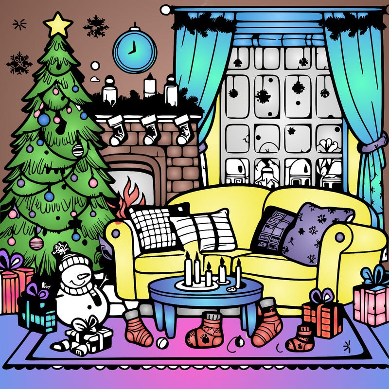 christmas living room