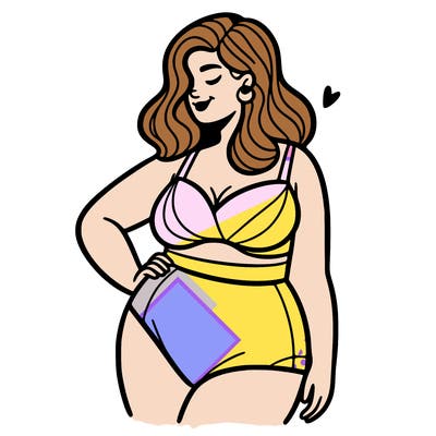 plus size woman bathing suit