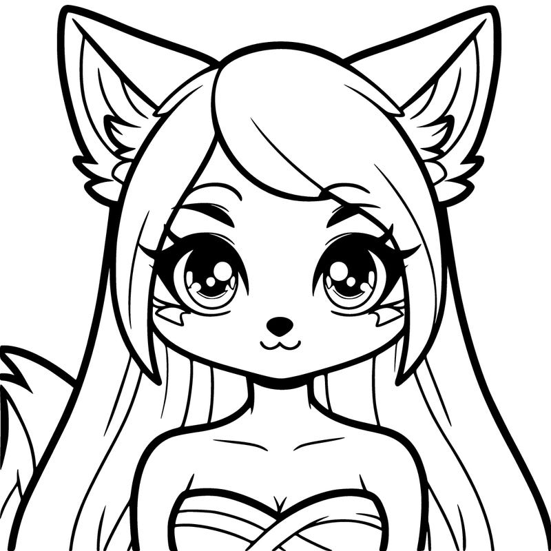 a female kitsune