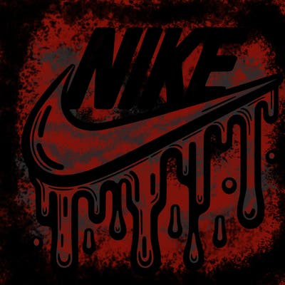 dripping nike logo