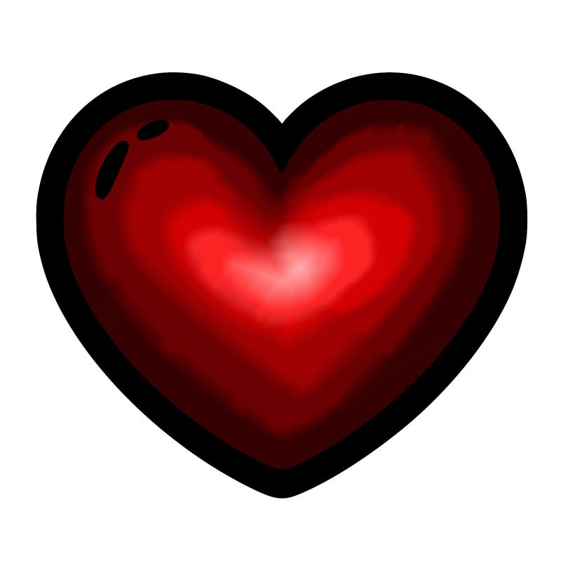 a blank heart
