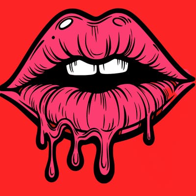 lips that look realistic and drip