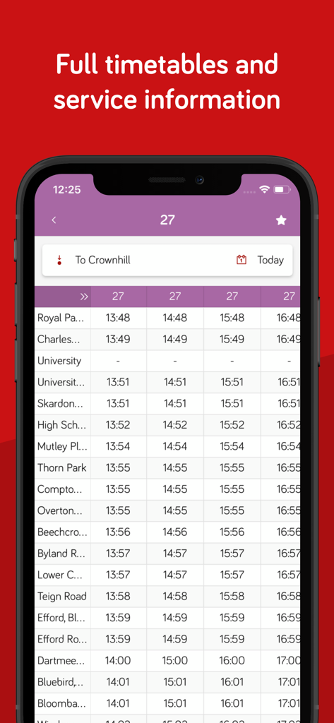 Plymouthbus - Plymouthbus app displaying bus route schedules and timetables