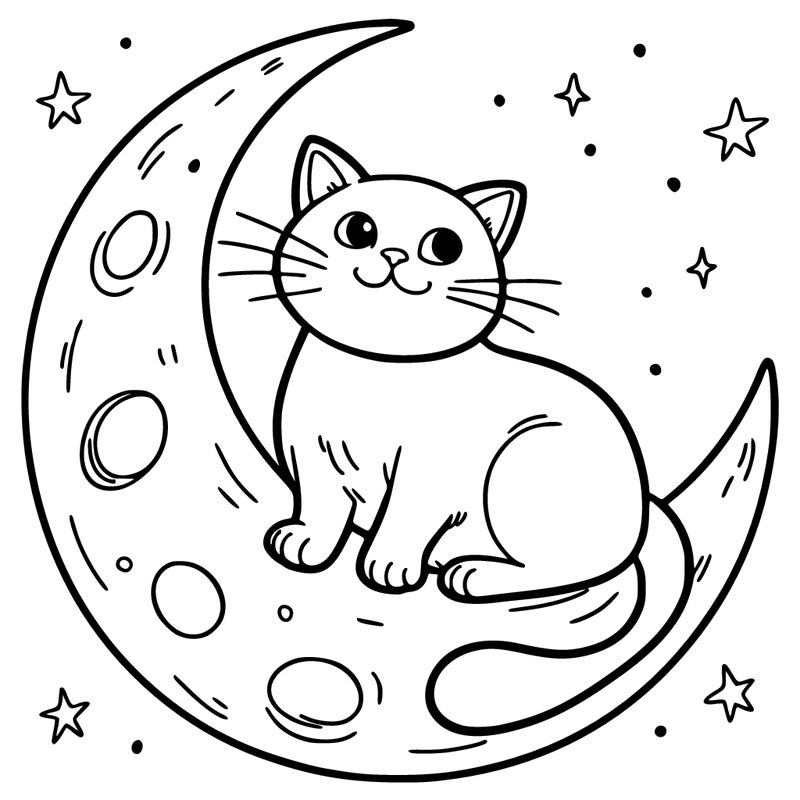 cat on moon