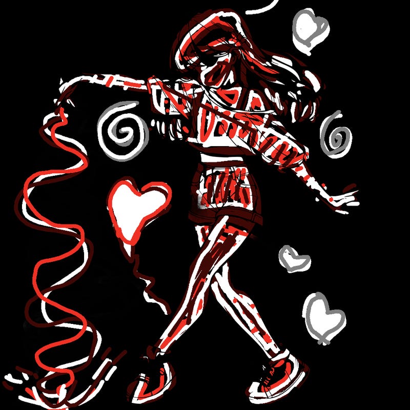 realistic girl danceing