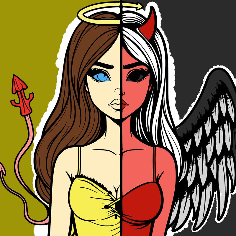 devil vs angel realistic girl