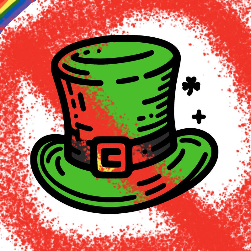 st patrick hat with thin lines