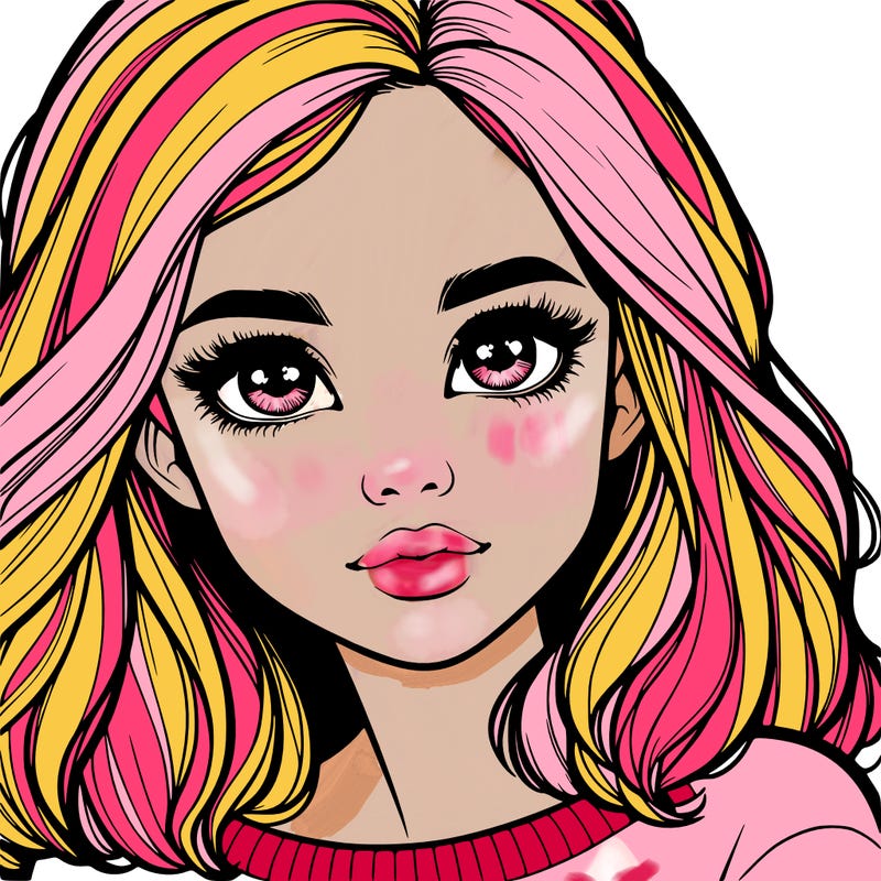 realistic girl whith cute eyes