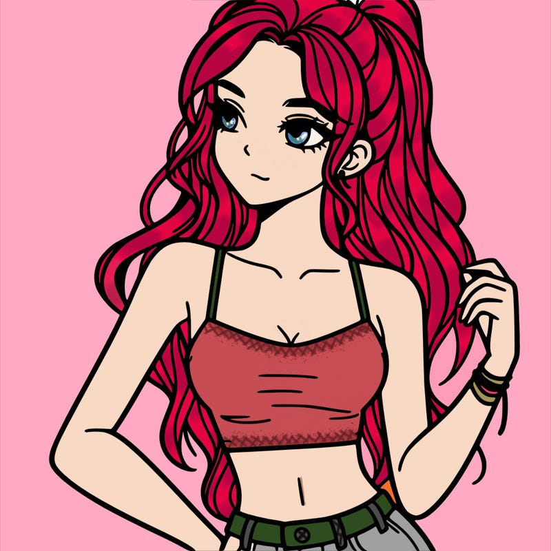 girl in crop top