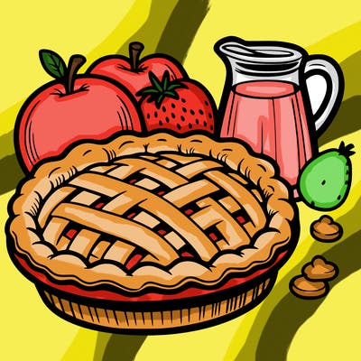a pie of food