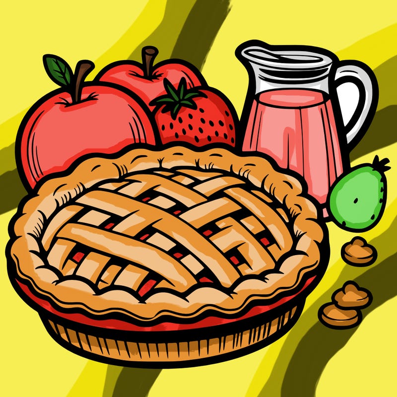 a pie of food