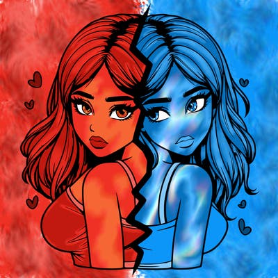 realistic girl split