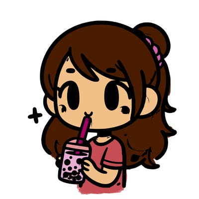 girl drinking boba