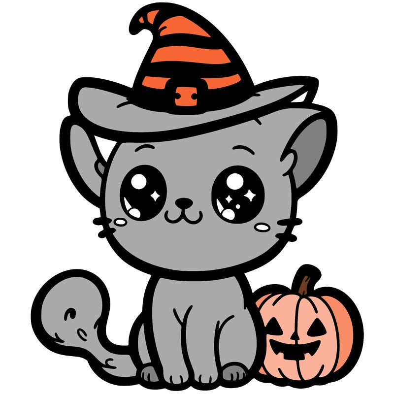 cute little halloween cat