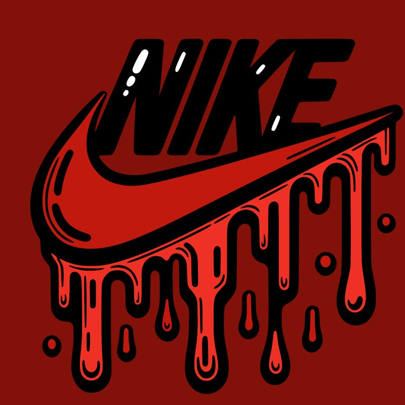 dripping nike logo