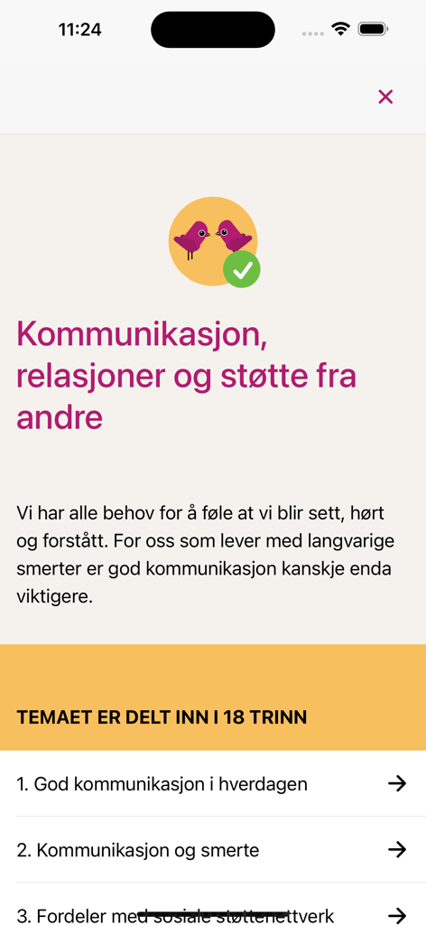 Epio - The Epio app screen for communication and social support lessons.