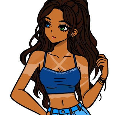 girl in crop top