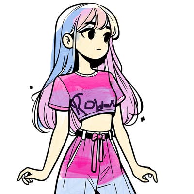girl in a cute crop top