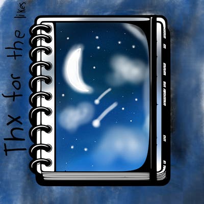 blank, realistic notebook