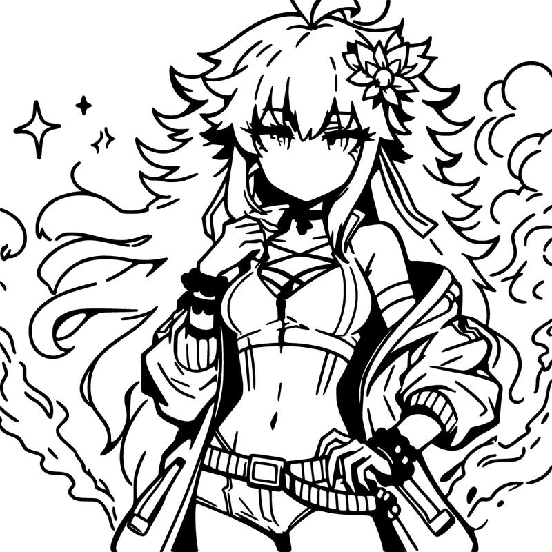 hot baddie anime girl