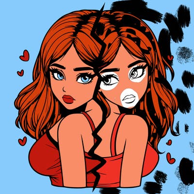 realistic girl split