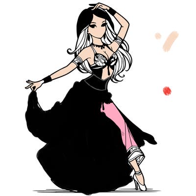 realistic belly dancer