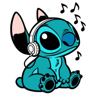 stitch listening to music