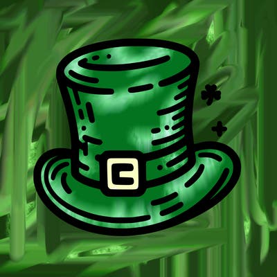 st patrick hat with thin lines