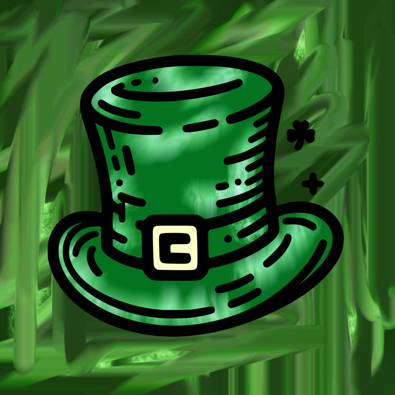 st patrick hat with thin lines