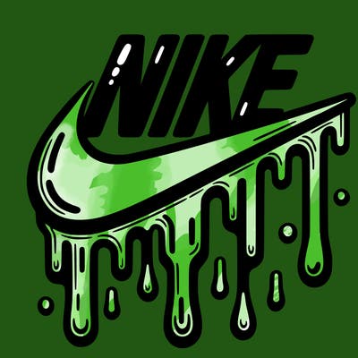 dripping nike logo