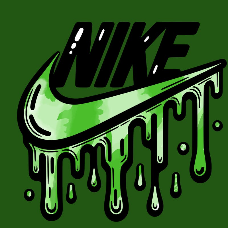 dripping nike logo
