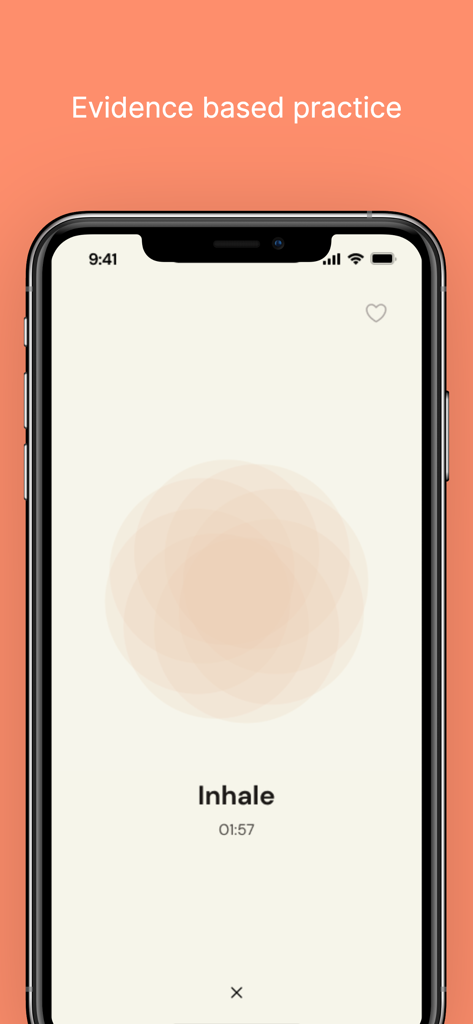 Ella Health - Ella Health app interface showing a guided breathing session with an inhale instruction and timer