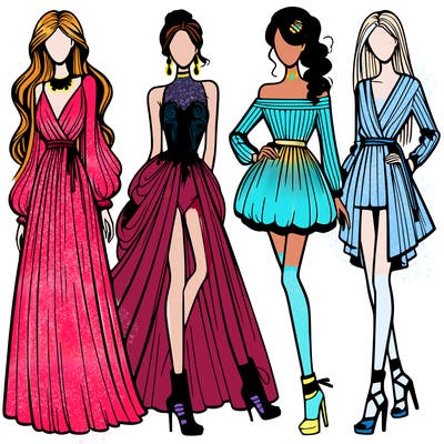 fashion models dresses