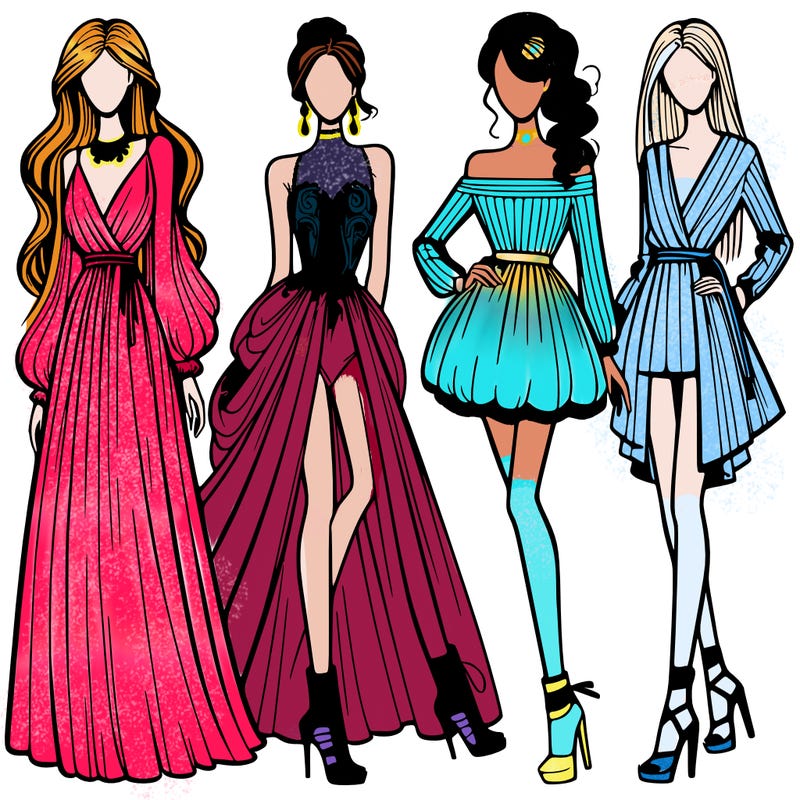 fashion models dresses