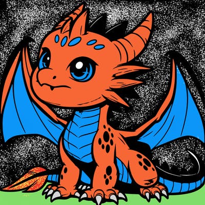fierce baby night dragon