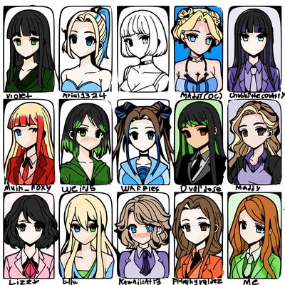 girls that look diffrent anime