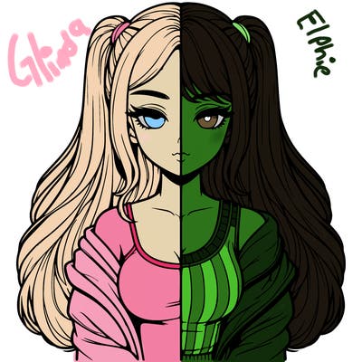 realistic girl split