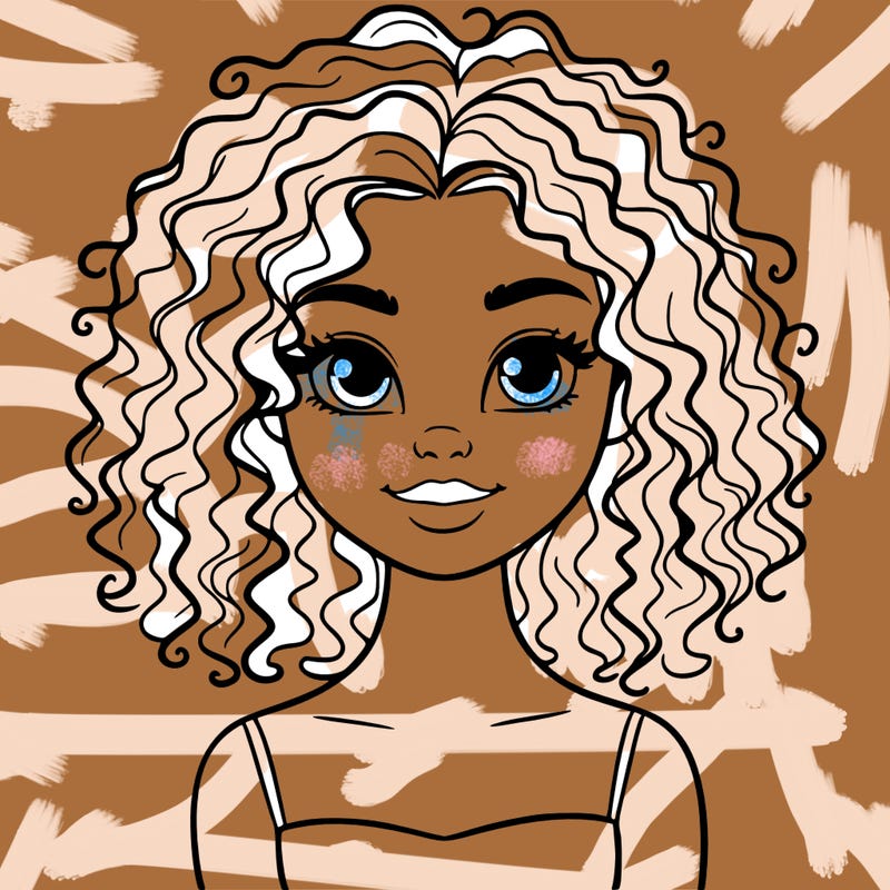 woman with curly hair