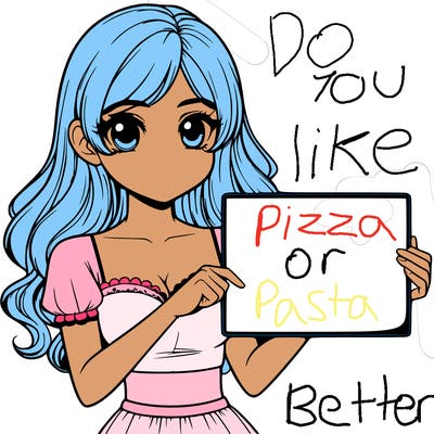 realistic pretty girl holding blank sign